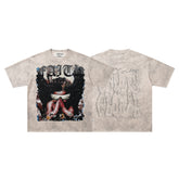 BKYS Praying Angel Cream Oversized Graphic T-Shirt