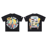 Roughplay Retro Animated Duo Sticker Van Double‑Sided Distressed Tee