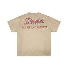 DUAA All Risk No Regrets Luxury Retro Lifestyle Collage Graphic Tee
