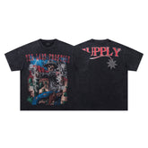 SUPPLY The Last Frontier Skeleton Cowboy Black Washed Oversized Graphic Tee