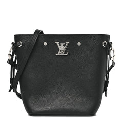 Calfskin Nano Lockme Bucket Black