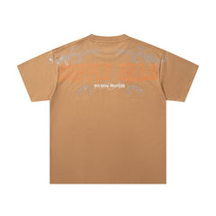 SUPPLY Ply Hills Western Cowboy Tan Washed Oversized Graphic T‑Shirt