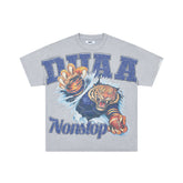 DUAA Nonstop Tiger Vintage Graphic Short‑Sleeve Tee