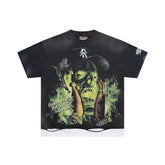 Roughplay Zombie Rapper Smoke Effect Layered Distressed Tee