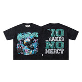 BKYS Eagle Lightning Graphic Studded Short Sleeve Tee Vintage Black