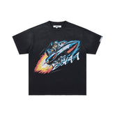 DUAA Space Rocket Astronaut Distressed Retro Graphic Tee