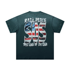 Rare Peace Desert Fade Rhinestone Graphic Streetwear Tee