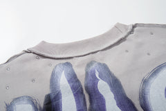 Rare Peace West Coast Faded Rhinestone Graphic Relaxed T-Shirt