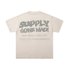 Supply Midnight Code Rhinestone Graphic Oversized Tee