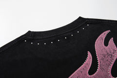 Supply City Code Rhinestone Graphic Oversized Tee