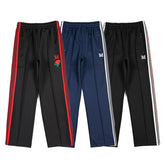 Needles butterfly logo embroidered straight leg casual pants Japanese retro men's and women's school uniform pants fashion trend pants