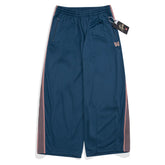 Needles Butterfly Embroidered Side Stripe Wide Leg Track Pants Navy