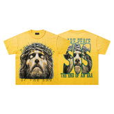 Rare Peace SOS Skull The End Of An Era Rhinestone Yellow Oversized T-Shirt