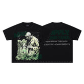 SUPPLY Scientific Advancement Graphic Oversized Black T-Shirt