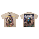 SUPPLY Mythical Warrior Graphic Oversized Beige T-Shirt