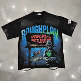 Roughplay Post‑Apocalyptic Gas Mask Billboard Graphic Tee