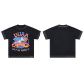 DUAA City Of Angels Cherub Sunset Cityscape Vintage Graphic Tee