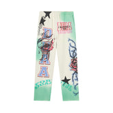 DUAA California Tattoo Art Gradient Dye Straight Leg Sweatpants
