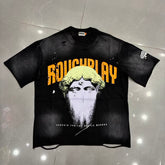 Roughplay Greek Statue Third‑Eye Distressed Graphic Tee