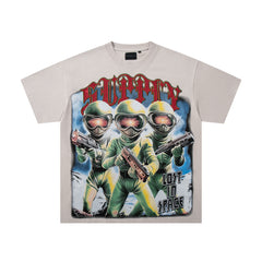 SUPPLY Alien Warrior Graphic Oversized White T-Shirt