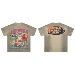 DUAA Global 2K25 USA All‑Star Cartoon Basketball Double‑Sided Graphic Tee