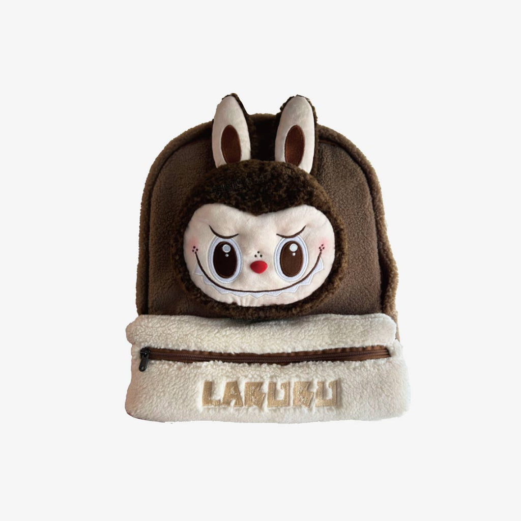 Classic Bag Series-LABUBU Berber Fleece Backpack (Brown) [Pre Order]