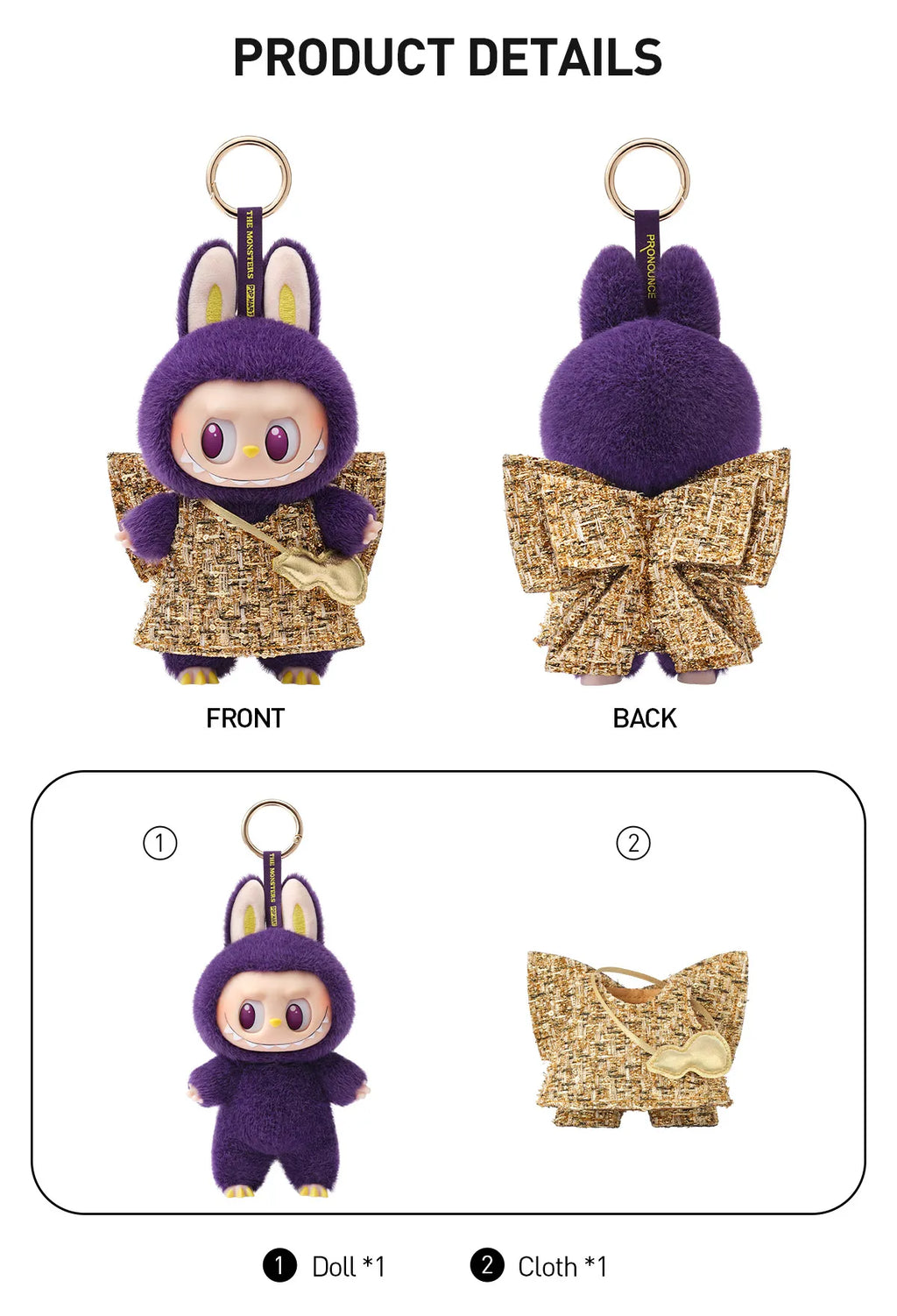 LABUBU × PRONOUNCE - WINGS OF FORTUNE Vinyl Plush Hanging Card Pre Order