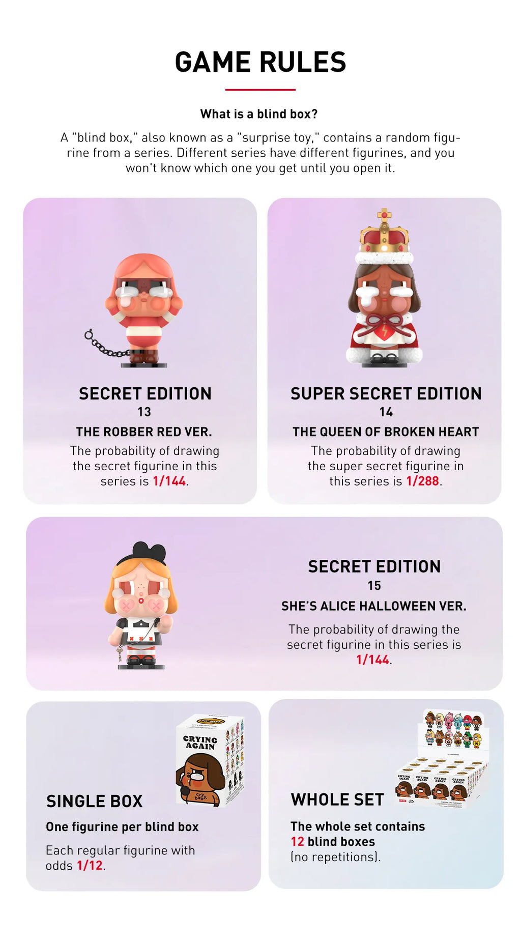 [pre order] CRYBABY Crying Again Series Figures