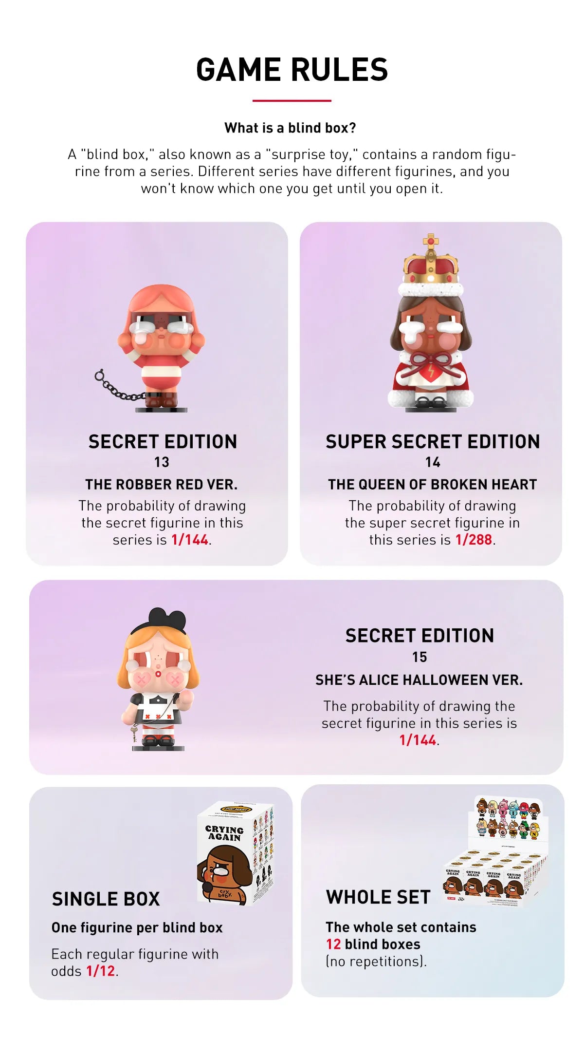[pre order] CRYBABY Crying Again Series Figures