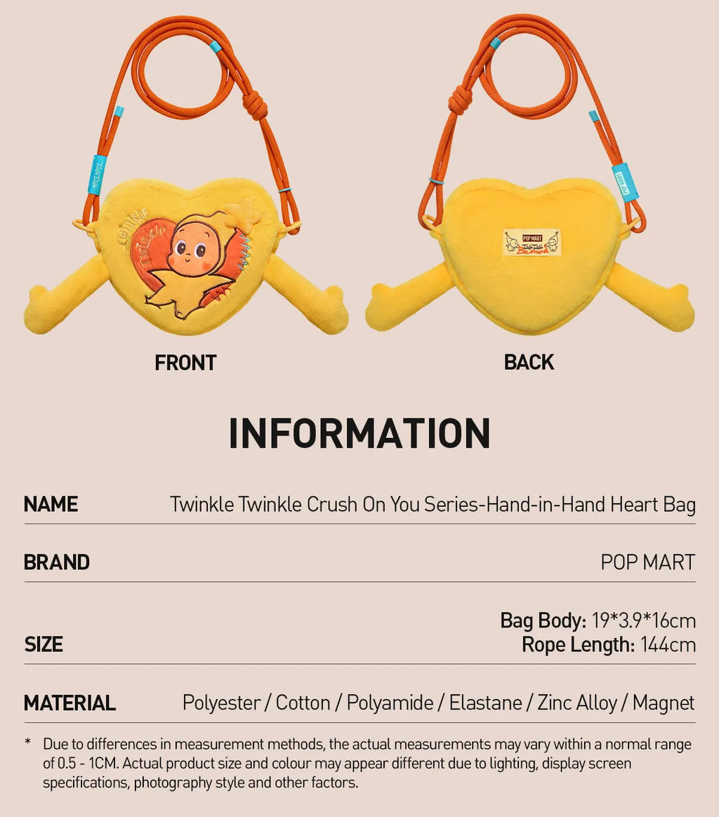 [pre order] Twinkle Twinkle Crush On You Series-Hand-in-Hand Heart Bag