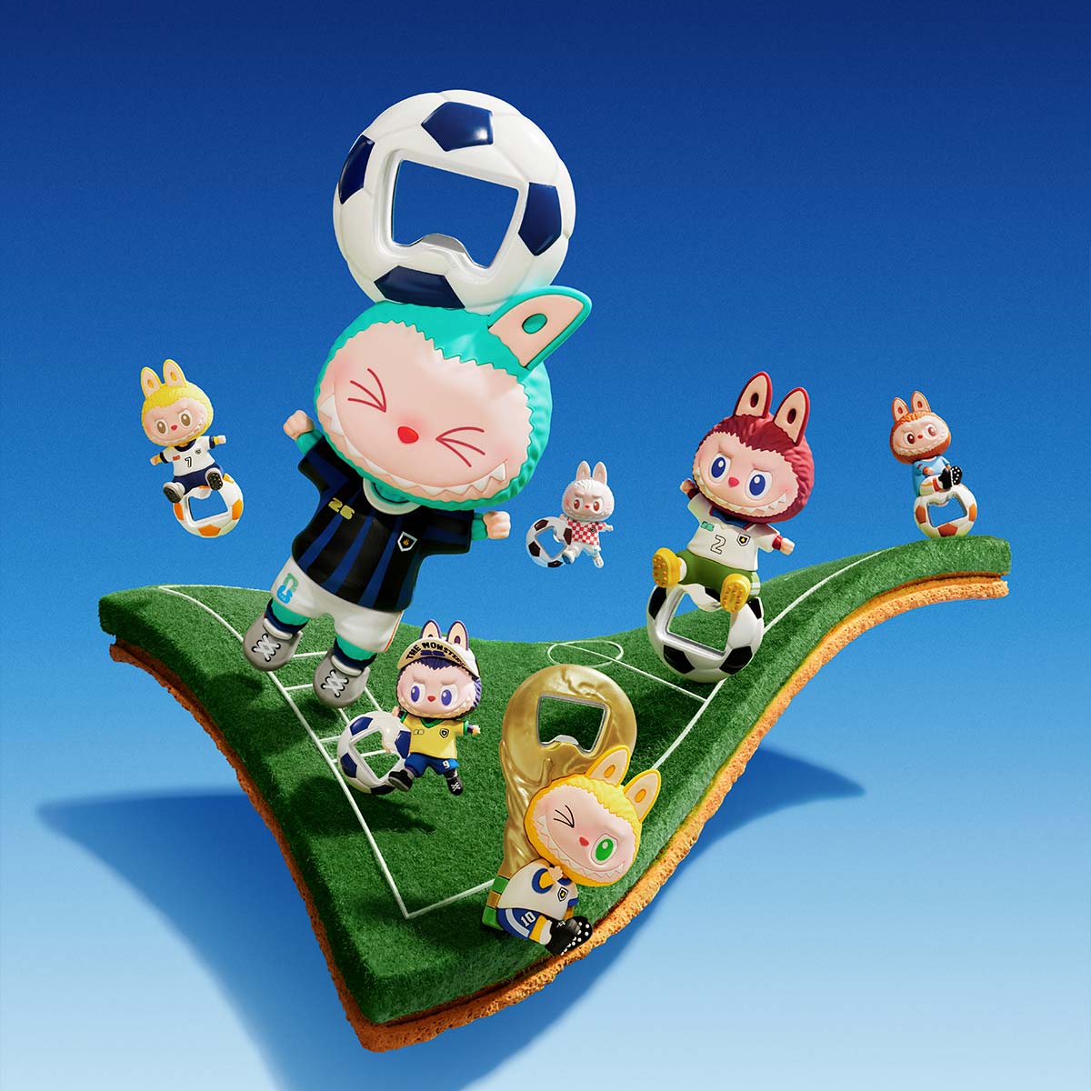 [pre order] THE MONSTERS × FIFA SERIES - Bottle Opener Fridge Magnet Blind Box