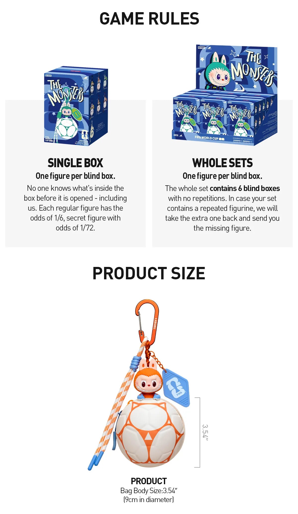 [pre order] THE MONSTERS × FIFA SERIES - Football-shaped Mini Bag Blind Box