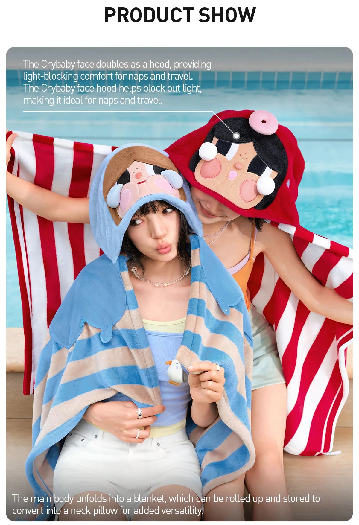 [pre order] CRYBABY Cry Me an Ocean Series - 2-in-1 Neck Pillow