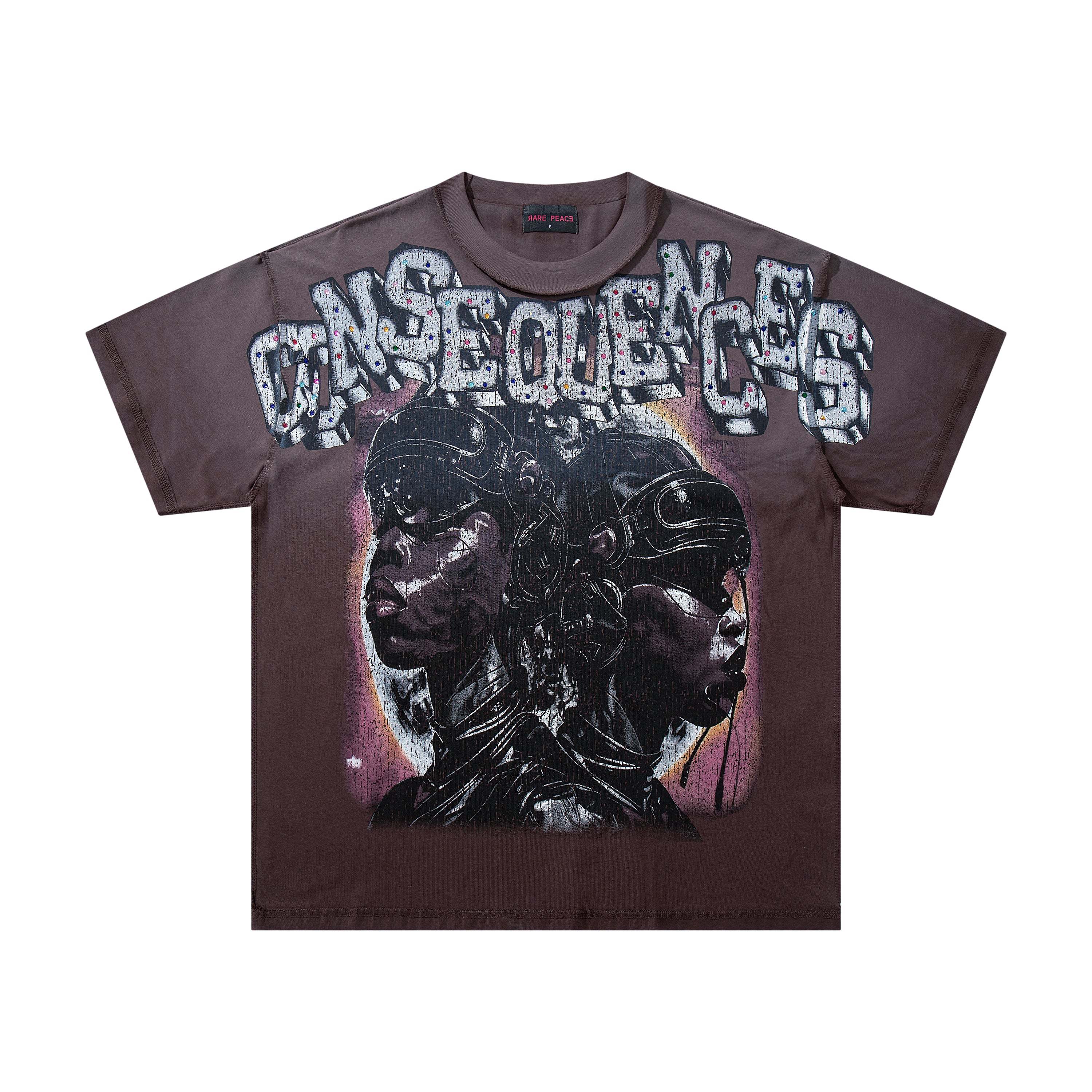 Rare Peace Consequences No Deserves Value Portrait Graphic Streetwear Short Sleeve Tee