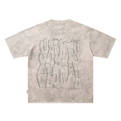 BKYS Praying Angel Cream Oversized Graphic T-Shirt