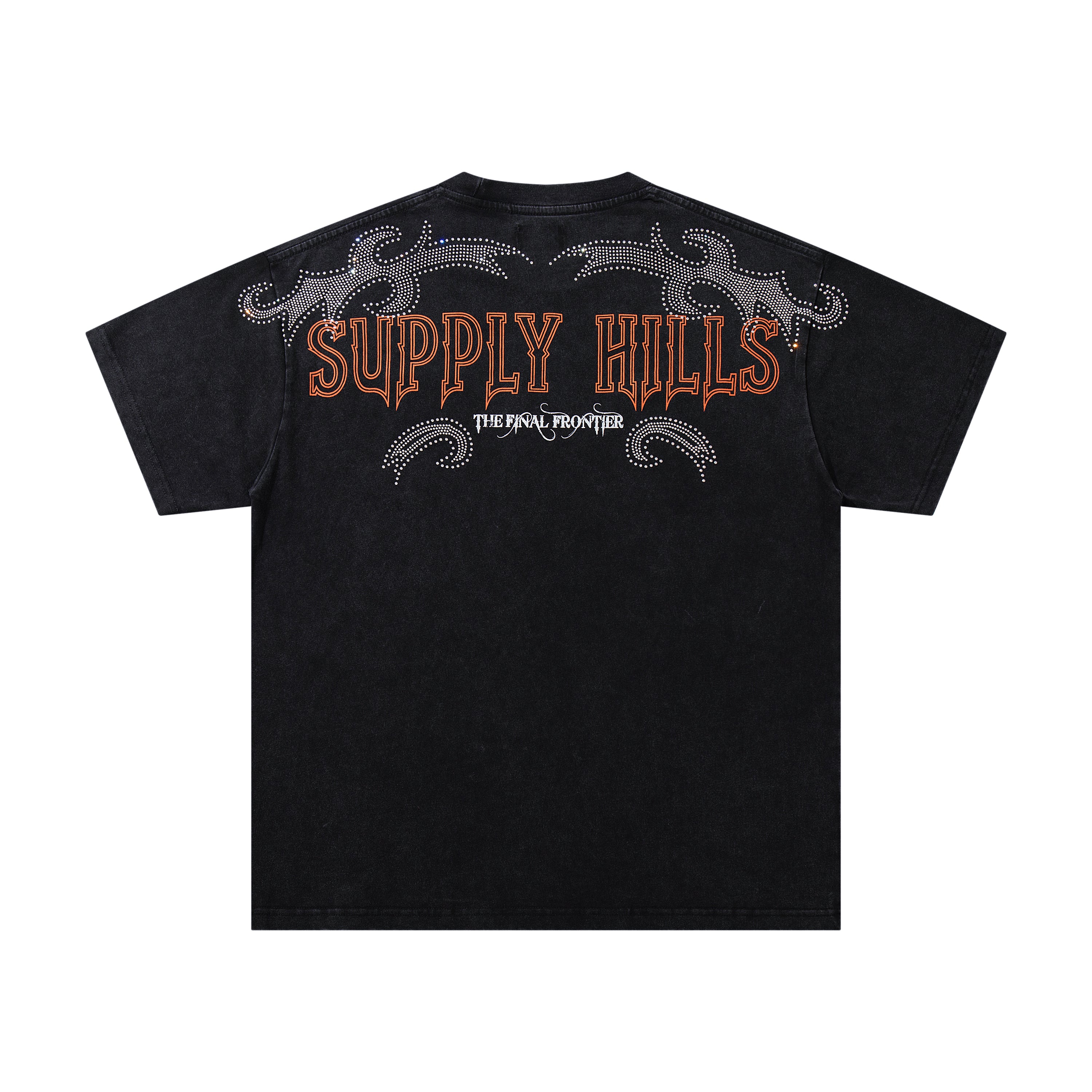 SUPPLY Ply Hills Western Cowboy Black Washed Oversized Graphic T‑Shirt