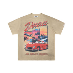DUAA All Risk No Regrets Luxury Retro Lifestyle Collage Graphic Tee