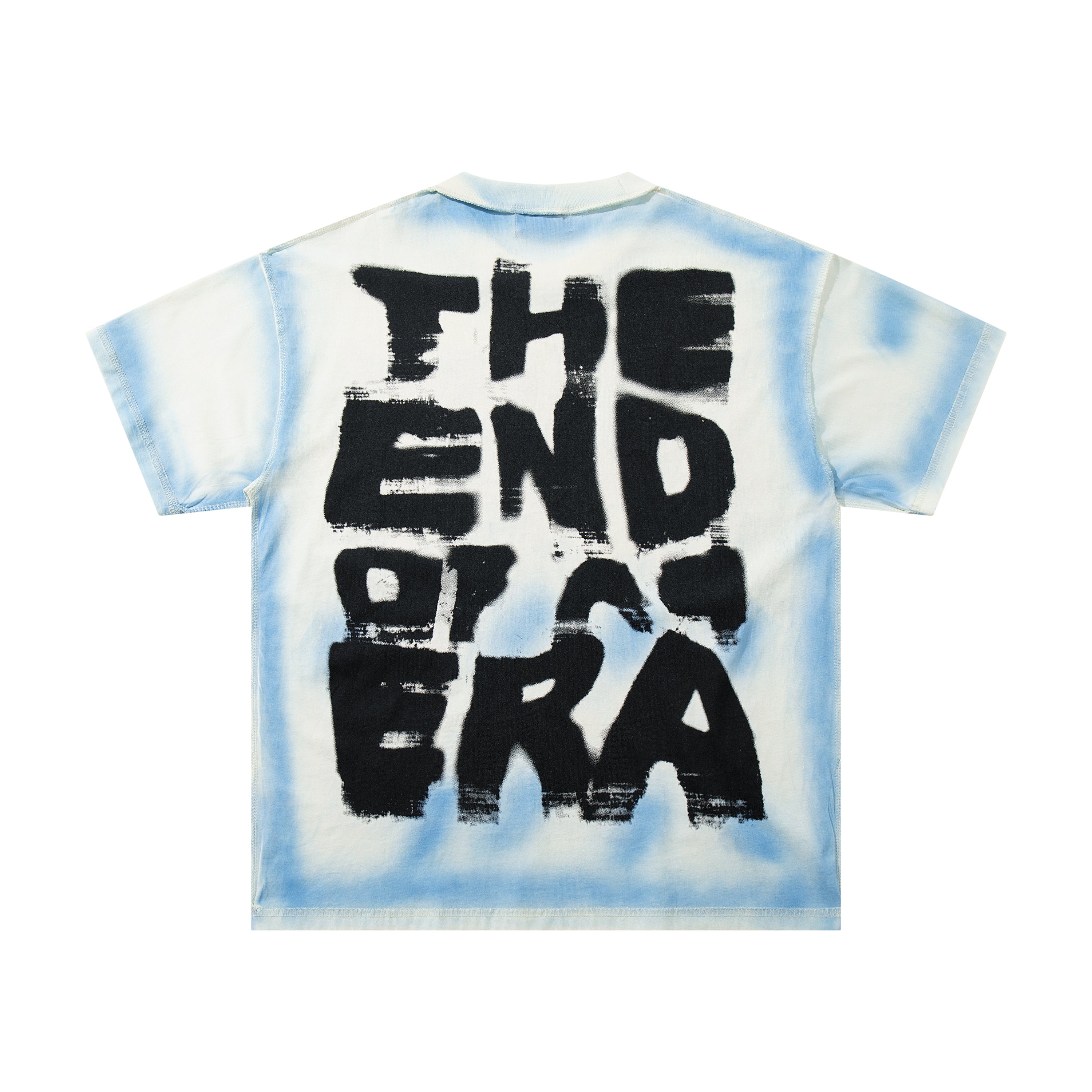Rare Peace The End Of An Era Angel Graphic Oversized Blue T-Shirt