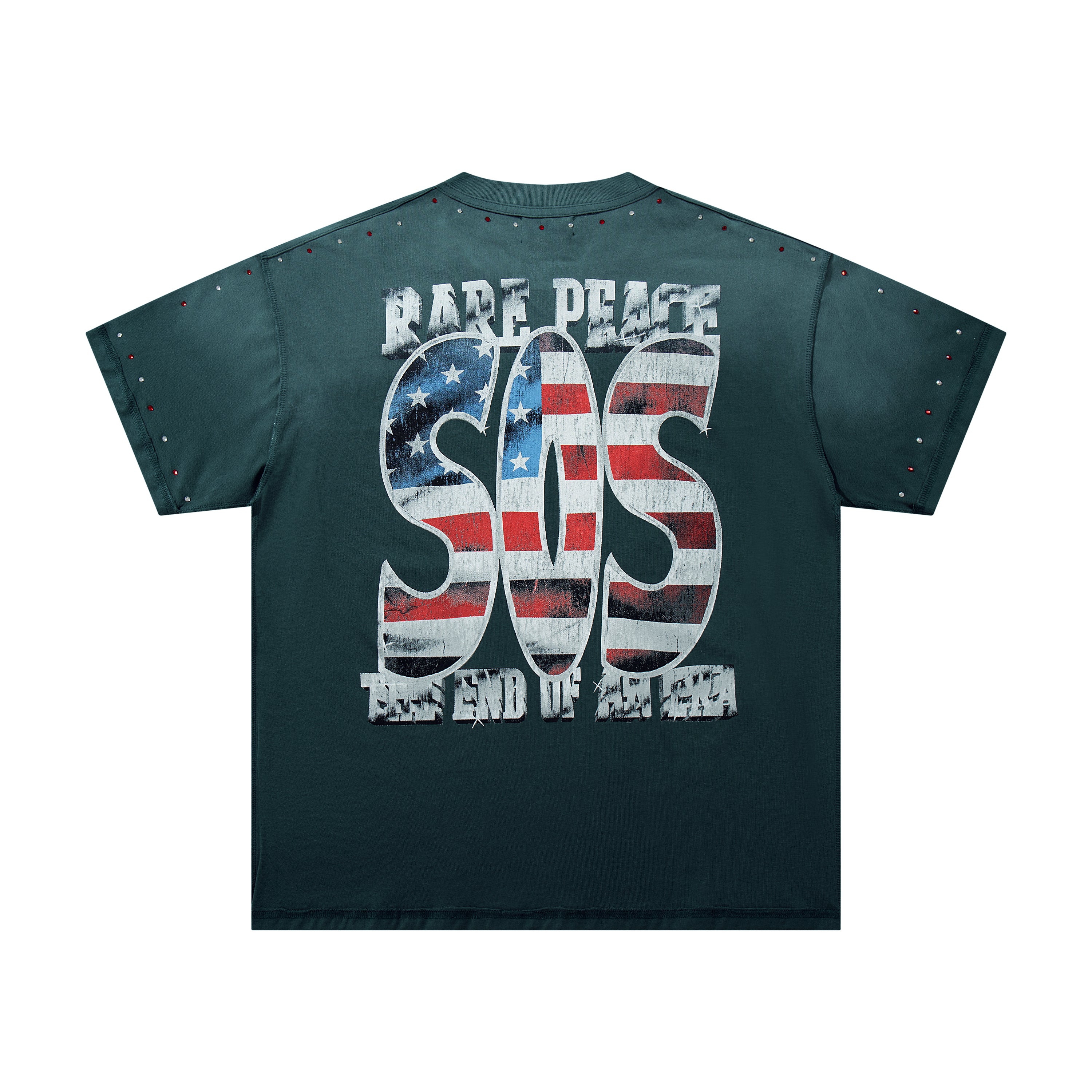 Rare Peace SOS Demon Warrior Graphic Streetwear Tee