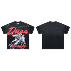 DUAA Worldwide Polo Sports Rider Retro Graphic Tee