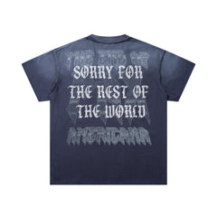 Rare Peace Worry For The Rest Of The World Statue Figure Graphic Streetwear Tee