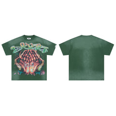 DUAA Praying Hands Spiritual Retro Graffiti Graphic Tee