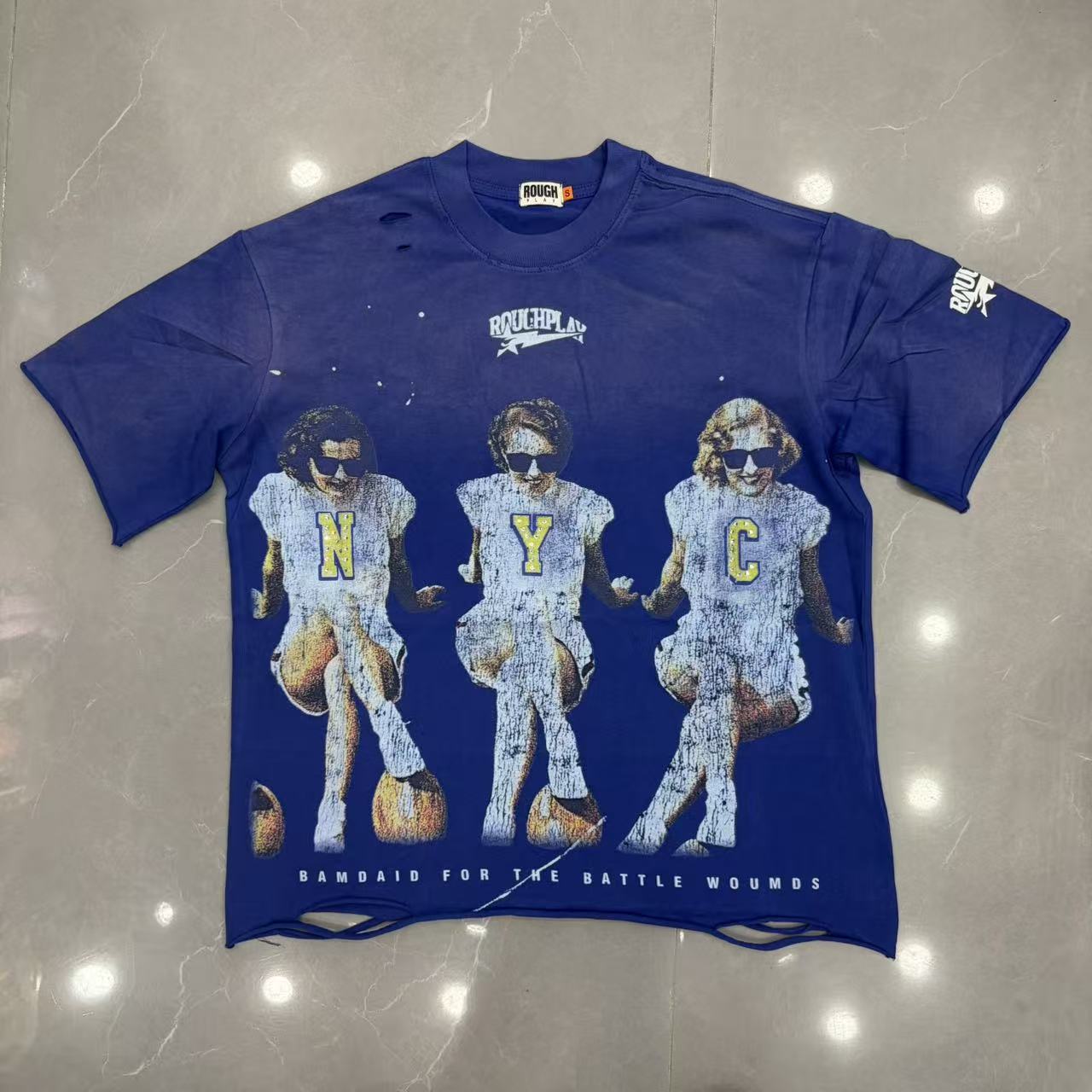 Roughplay NYC Vintage Cheerleader Retro Distressed Tee