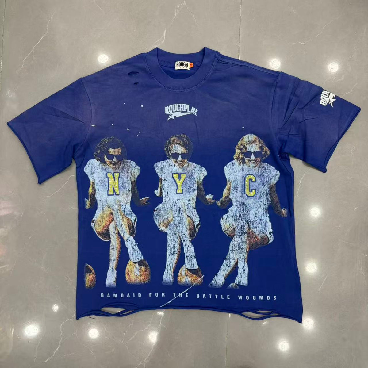 Roughplay NYC Vintage Cheerleader Retro Distressed Tee