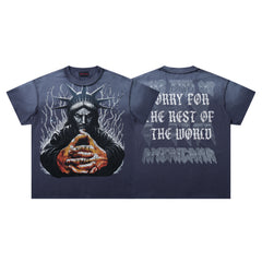 Rare Peace Worry For The Rest Of The World Statue Figure Graphic Streetwear Tee