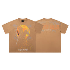 SUPPLY Ply Hills Western Cowboy Tan Washed Oversized Graphic T‑Shirt