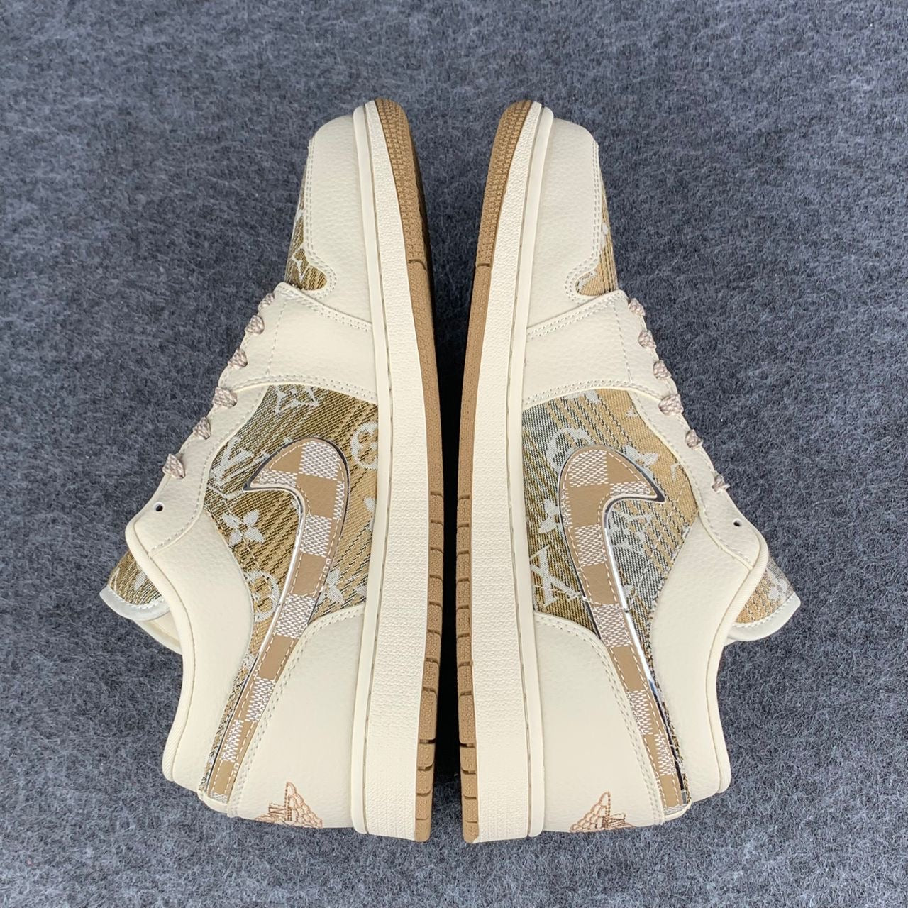 Custom Air Jordan 1 Low Sable Weave 'Sail/Tan'