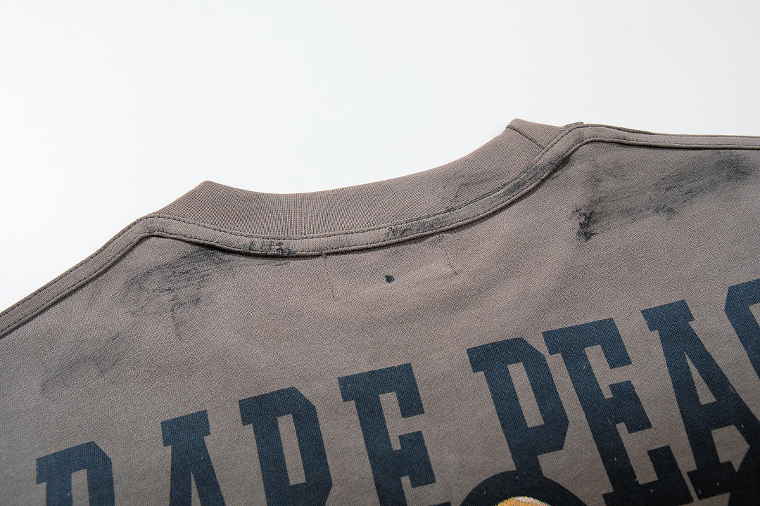 Rare Peace Vintage Dust Wash Crystal Graphic Street Tee