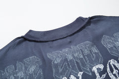 Rare Peace Coastal Distressed Crystal Graphic Oversized T-Shirt