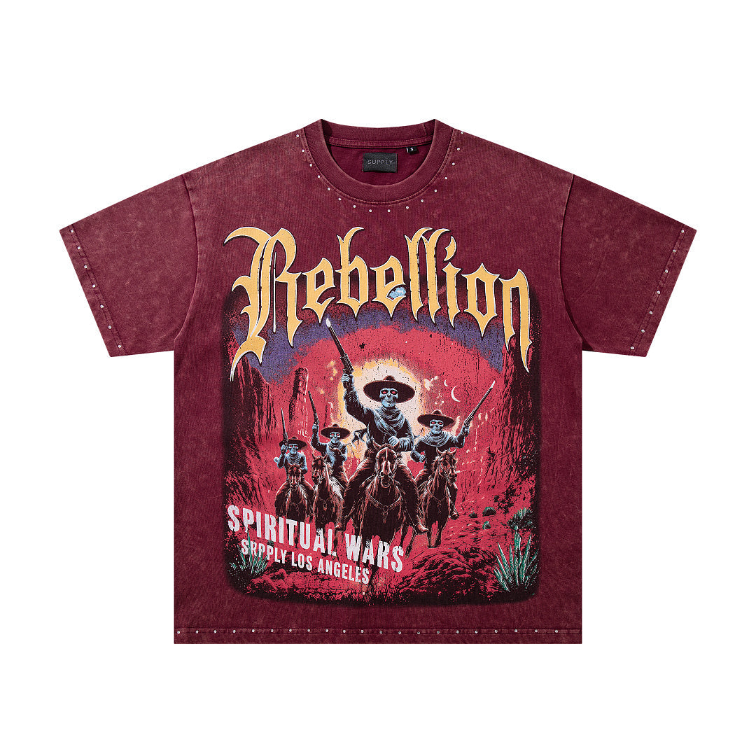 Supply Tee Crystal Logo Oversized Streetwear T-Shirt